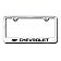 Automotive Gold License Plate Frame - Silver Stainless Steel - LFCHVEC