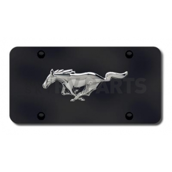 Automotive Gold License Plate - Mustang Logo Stainless Steel - MUSCB