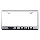 Automotive Gold License Plate Frame - Silver Stainless Steel - LFFORES