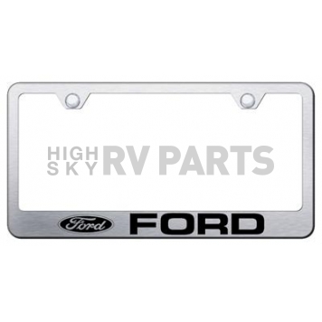 Automotive Gold License Plate Frame - Silver Stainless Steel - LFFORES