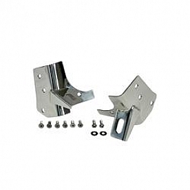 Rugged Ridge Windshield Hinge Light Bracket - Stainless Steel Silver Set Of 2 - 1102802