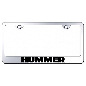 Automotive Gold License Plate Frame - Silver Stainless Steel - LFHUMEC