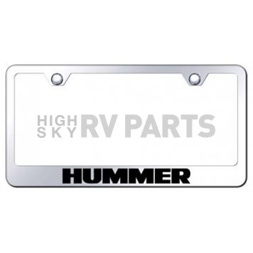 Automotive Gold License Plate Frame - Silver Stainless Steel - LFHUMEC