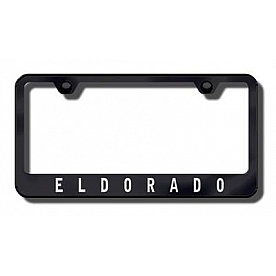 Automotive Gold License Plate Frame - Black Stainless Steel - LFELDEB