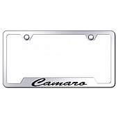 Automotive Gold License Plate Frame - Black Stainless Steel - GFSCMREB