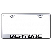 Automotive Gold License Plate Frame - Silver Stainless Steel - LFVENEC