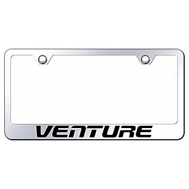 Automotive Gold License Plate Frame - Silver Stainless Steel - LFVENEC