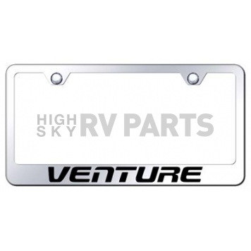 Automotive Gold License Plate Frame - Silver Stainless Steel - LFVENEC