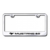 Automotive Gold License Plate Frame - Silver Stainless Steel - LFMUS5EC