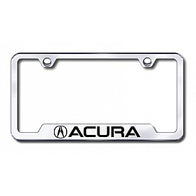 Automotive Gold License Plate Frame - Silver Stainless Steel - GFACUGC