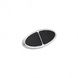 Lokar Performance Brake Pedal Pad - Aluminum Natural Standard Oval - BAG6107
