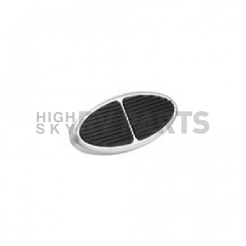 Lokar Performance Brake Pedal Pad - Aluminum Natural Standard Oval - BAG6107