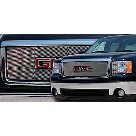 T-Rex Truck Products Grille Insert - Mesh Rectangular Triple Chrome Plated Stainless Steel - 44204