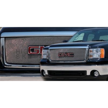 T-Rex Truck Products Grille Insert - Mesh Rectangular Triple Chrome Plated Stainless Steel - 44204
