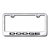 Automotive Gold License Plate Frame - Silver Stainless Steel - LFDODEC