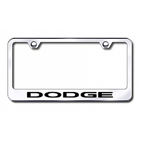 Automotive Gold License Plate Frame - Silver Stainless Steel - LFDODEC