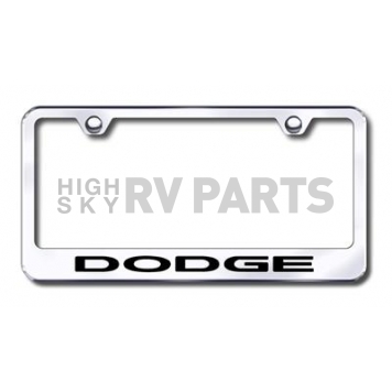 Automotive Gold License Plate Frame - Silver Stainless Steel - LFDODEC