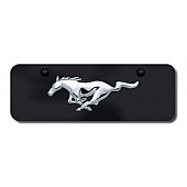 Automotive Gold License Plate - Mustang Logo Stainless Steel - MUSCBM