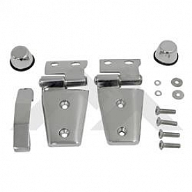 Crown Automotive Hood Appearance Set Silver Polished Stainless Steel - RT34076