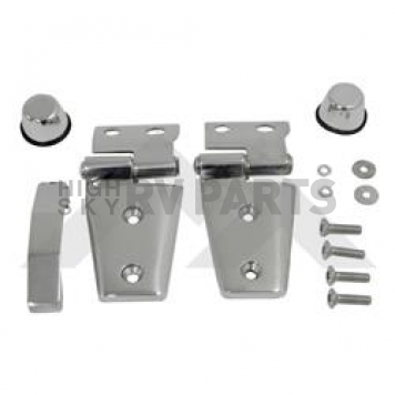 Crown Automotive Hood Appearance Set Silver Polished Stainless Steel - RT34076