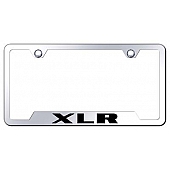 Automotive Gold License Plate Frame - Silver Stainless Steel - GFXLREC