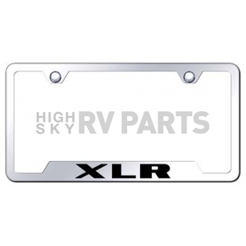 Automotive Gold License Plate Frame - Silver Stainless Steel - GFXLREC