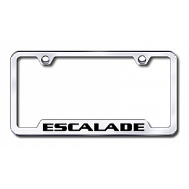 Automotive Gold License Plate Frame - Silver Stainless Steel - GFESAEC