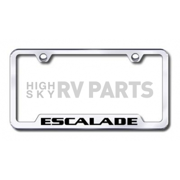 Automotive Gold License Plate Frame - Silver Stainless Steel - GFESAEC
