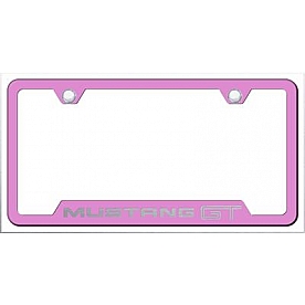 Automotive Gold License Plate Frame - Pink Stainless Steel - GFMGTEP