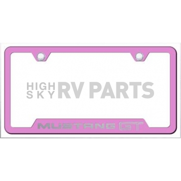 Automotive Gold License Plate Frame - Pink Stainless Steel - GFMGTEP