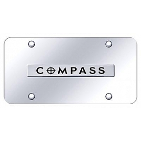 Automotive Gold License Plate - Compass Stainless Steel - CMPNCC