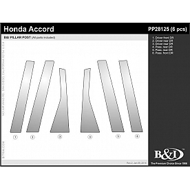 B & I Fender Body Pillar Cover PP28125