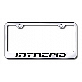 Automotive Gold License Plate Frame - Silver Stainless Steel - LFINREC