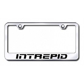 Automotive Gold License Plate Frame - Silver Stainless Steel - LFINREC