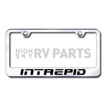 Automotive Gold License Plate Frame - Silver Stainless Steel - LFINREC