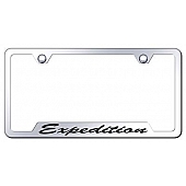 Automotive Gold License Plate Frame - Silver Stainless Steel - GFSXPDEC