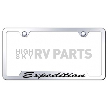 Automotive Gold License Plate Frame - Silver Stainless Steel - GFSXPDEC