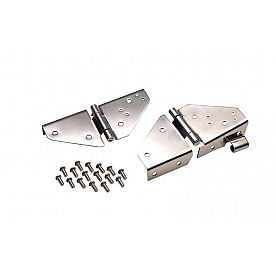 Kentrol Windshield Hinge - Silver Stainless Steel Set Of 2 - 30403