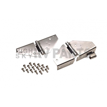 Kentrol Windshield Hinge - Silver Stainless Steel Set Of 2 - 30403