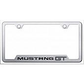 Automotive Gold License Plate Frame - Silver Stainless Steel - GFMGTES