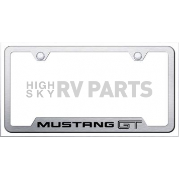 Automotive Gold License Plate Frame - Silver Stainless Steel - GFMGTES