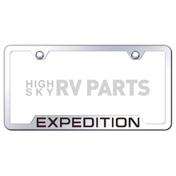 Automotive Gold License Plate Frame - Silver Stainless Steel - GFXPDEC