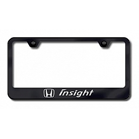 Automotive Gold License Plate Frame - Black Stainless Steel - LFINSEB