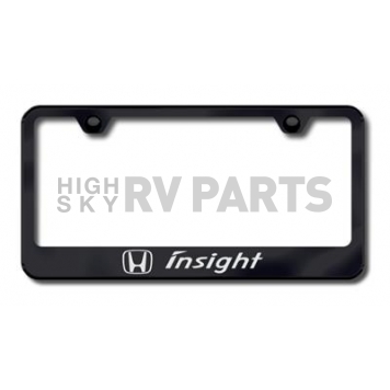 Automotive Gold License Plate Frame - Black Stainless Steel - LFINSEB