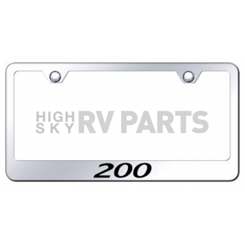 Automotive Gold License Plate Frame - Silver Stainless Steel - LF200EC