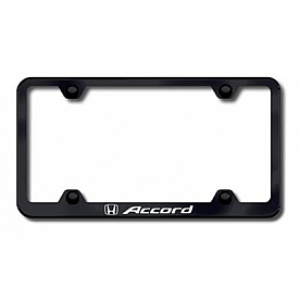 Automotive Gold License Plate Frame - Black Stainless Steel - LFWACCEB