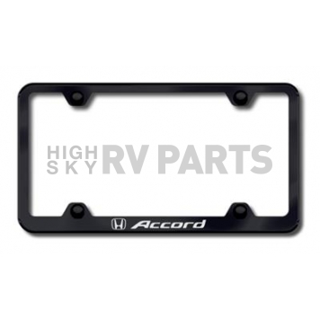Automotive Gold License Plate Frame - Black Stainless Steel - LFWACCEB