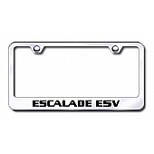 Automotive Gold License Plate Frame - Silver Stainless Steel - LFESVEC