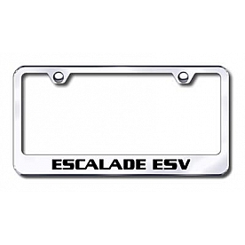 Automotive Gold License Plate Frame - Silver Stainless Steel - LFESVEC