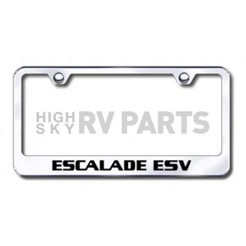 Automotive Gold License Plate Frame - Silver Stainless Steel - LFESVEC